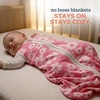 Toddler Sleep Sack 0.5 TOG Wearable Blanket, Lightweight Sleeping Bag 2T-4T(Pink Petals)