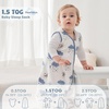 Yoofoss Baby Sleep Sack 12-18 Months TOG 1.5 Fleece with Plush Dots 2 Pack(1.5 Tog – Cloud)