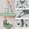 Yoofoss Baby Sleep Sack 12-18 Months TOG 1.5 Fleece with Plush Dots 2 Pack(1.5 Tog – Green&fox&gray)