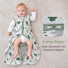 Yoofoss Baby Sleep Sack 12-18 Months TOG 1.5 Fleece with Plush Dots 2 Pack(1.5 Tog – Green&fox&gray)