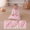 Yoofoss Baby Sleep Sack 12-18 Months TOG 1.5 Fleece with Plush Dots 2 Pack(1.5 Tog-apricot&pink)
