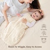 Yoofoss Baby Sleep Sack 12-18 Months TOG 1.5 Fleece with Plush Dots 2 Pack(1.5 Tog-bean Paste&apricot)
