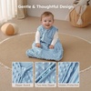 Yoofoss Baby Sleep Sack 12-18 Months TOG 1.5 Fleece with Plush Dots 2 Pack(1.5 Tog-blue&green)