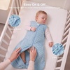 Yoofoss Baby Sleep Sack 12-18 Months TOG 1.5 Fleece with Plush Dots 2 Pack(1.5 Tog-blue&green)