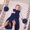 Yoofoss Baby Sleep Sack 12-18 Months TOG 1.5 Fleece with Plush Dots 2 Pack(1.5 Tog-navy & Dark Blue)