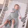 Yoofoss Baby Sleep Sack 12-18 Months TOG 1.5 Fleece with Plush Dots 2 Pack(1.5 Tog-pink&grey)