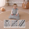 Yoofoss Baby Sleep Sack 12-18 Months TOG 1.5 Fleece with Plush Dots 2 Pack(1.5 Tog-pink&grey)