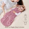 Yoofoss Baby Sleep Sack 12-18 Months TOG 1.5 Fleece with Plush Dots 2 Pack(1.5 Tog-pink&purple)