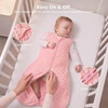 Yoofoss Baby Sleep Sack 12-18 Months TOG 1.5 Fleece with Plush Dots 2 Pack(1.5 Tog-pink&purple)