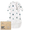 KaiyaBaby Organic Cotton Baby Sleep Sack, Long Sleeve 1.0 TOG, 6-18M(Dot Tree)