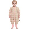 Mosebears Cotton Toddler Sleep Sack with Feet 2.5 TOG Ultra Soft Toddler Sleeping Sack Walker Wearable Blanket(Pink Flower)