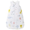 Mosebears Sleep Sack Baby Winter Wearable Blanket with 2-Way Zipper,2.5 TOG Cotton Sleep Sack Unisex (Calm Sage, 6-12 Months)(Animal White)
