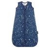 Mosebears Sleep Sack Baby Winter Wearable Blanket with 2-Way Zipper,2.5 TOG Cotton Sleep Sack Unisex (Calm Sage, 6-12 Months)(Navy Blue)