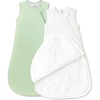 PurComfy Quilted Sleep Sack 2.5 TOG, Supersoft Bamboo Viscose Sleeping Bag(Cream & Sage)