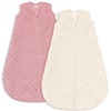 Yoofoss Baby Sleep Sack 12-18 Months TOG 1.5 Fleece with Plush Dots 2 Pack(1.5 Tog-bean Paste&apricot)