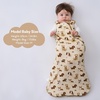 pureborn Baby Sleep Sack Viscose from Bamboo Wearable Blanket S-XL(Khaki Puppies)