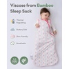 pureborn Baby Sleep Sack Viscose from Bamboo Wearable Blanket S-XL(Vertical Stripe Bow)