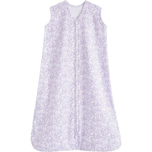 HALO SleepSack, 100% Cotton Wearable Blanket, Swaddle Transition Sleeping Bag, TOG 0.5(Aster Flowers-purple)