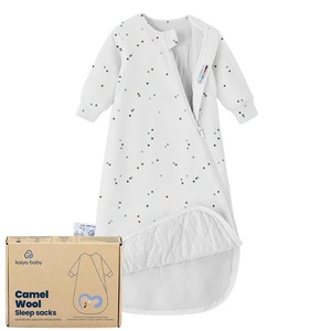 KaiyaBaby Organic Cotton Baby Sleep Sack, Long Sleeve 1.0 TOG, 6-18M(Spark Dots)
