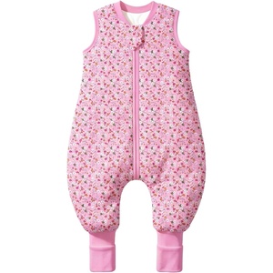 Mosebears Cotton Toddler Sleep Sack with Feet 2.5 TOG Ultra Soft Toddler Sleeping Sack Baby Sleep Bag Walker Wearable Blanket(Rose)
