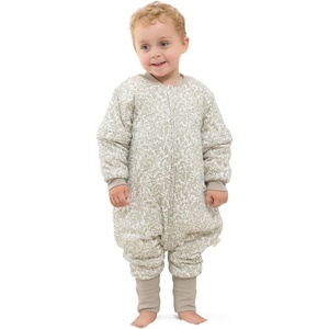 Mosebears Cotton Toddler Sleep Sack with Feet 2.5 TOG Ultra Soft Toddler Sleeping Sack Walker Wearable Blanket(Leaf)