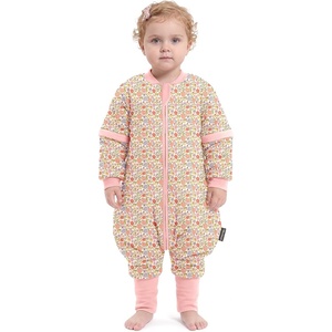 Mosebears Cotton Toddler Sleep Sack with Feet 2.5 TOG Ultra Soft Toddler Sleeping Sack Walker Wearable Blanket(Pink Flower)
