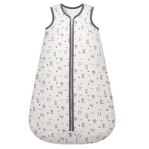 Mosebears Sleep Sack Baby Winter Wearable Blanket with 2-Way Zipper,2.5 TOG Cotton Sleep Sack Unisex (Calm Sage, 6-12 Months)(Alphabet)