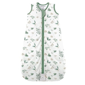 Mosebears Sleep Sack Baby Winter Wearable Blanket with 2-Way Zipper,2.5 TOG Cotton Sleep Sack Unisex (Calm Sage, 6-12 Months)(Plant)