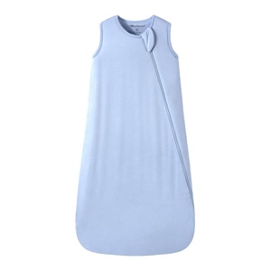 Mosebears Unisex Baby Sleep Sack 1.0 TOG, Supersoft Rayon Made from Bamboo Wearable Blanket with 2-Way Zipper (Dark Green,6-18 Months)(Fog Blue)