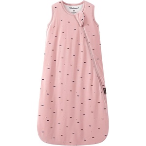 Mosebears Unisex Baby Sleep Sack 1.0 TOG, Supersoft Rayon Made from Bamboo Wearable Blanket with 2-Way Zipper(Pink)