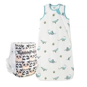 Okayinn BubblePanda Sleep Sack 0-6 Months 0.5 Tog & Overnight Baby Diapers(Size 2, Count 80)