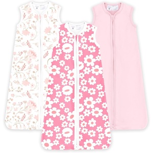 Toddler Sleep Sack 0.5 TOG Wearable Blanket, Lightweight Sleeping Bag 2T-4T(Pink Petals)