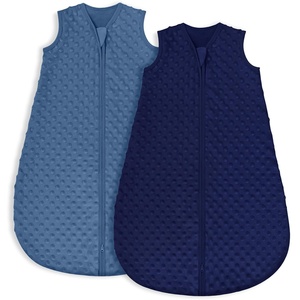 Yoofoss Baby Sleep Sack 12-18 Months TOG 1.5 Fleece with Plush Dots 2 Pack(1.5 Tog-navy & Dark Blue)