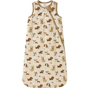 pureborn Baby Sleep Sack Viscose from Bamboo Wearable Blanket S-XL(Khaki Puppies)